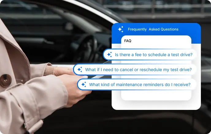 Illustration of automotive service FAQs